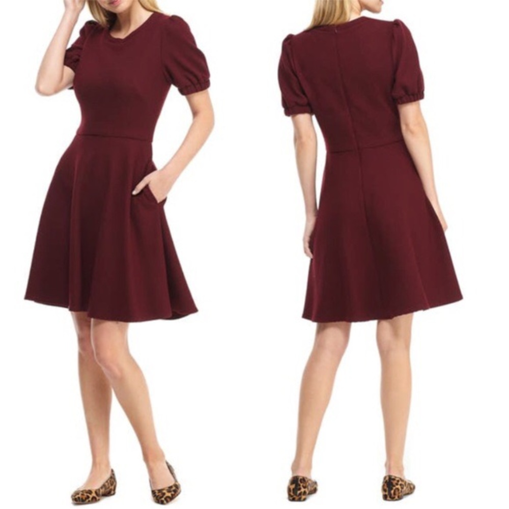 Gal Meets Glam Kristen Knit Fit & Flare Dress